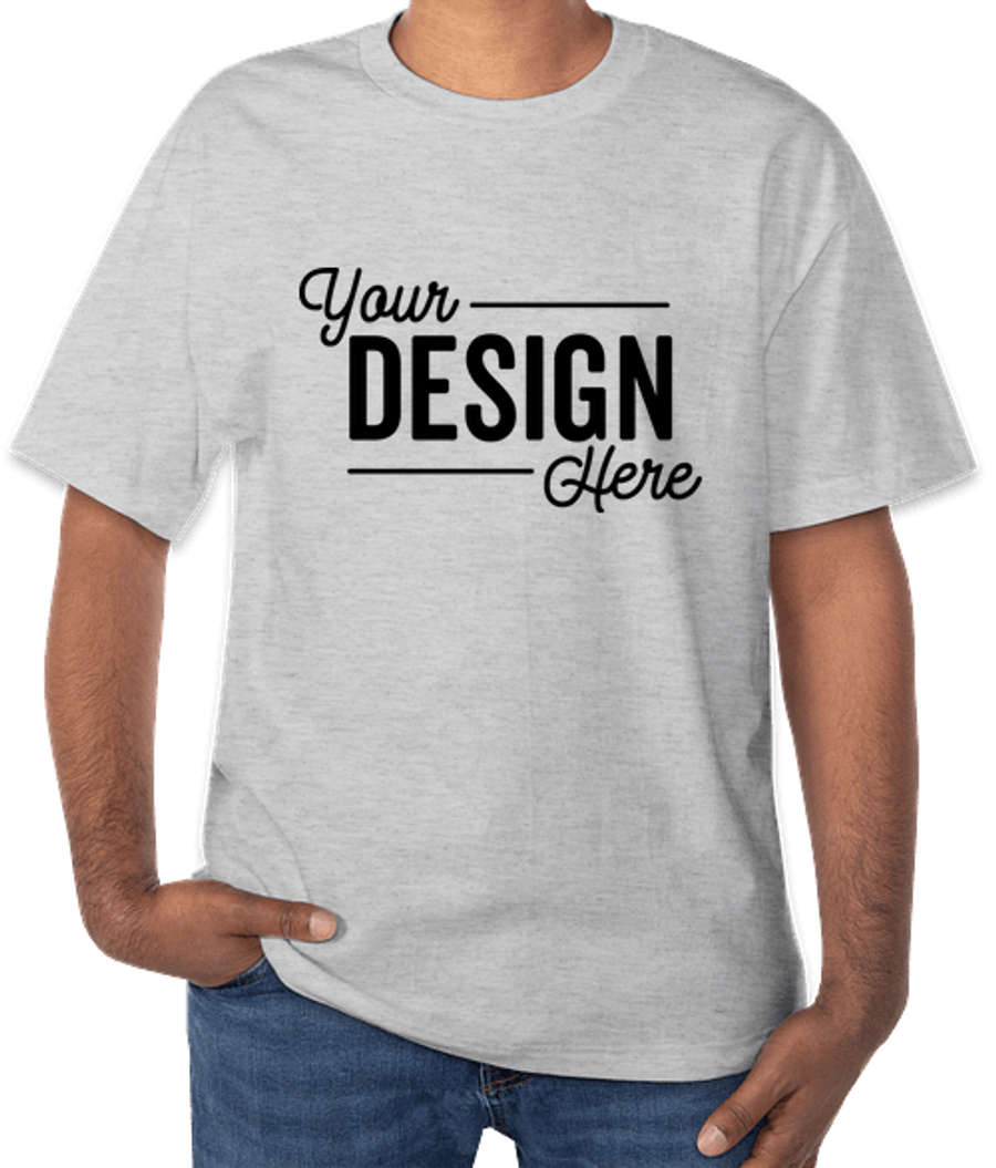 Hanes Beefy-T Crewneck T-shirt in Ash