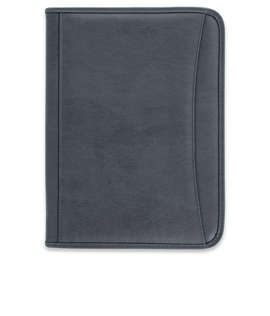 Debossed DuraHyde Zippered Padfolio - Color: Blue