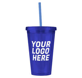 16 oz. Acrylic Cafe Tumbler - Color: Blue