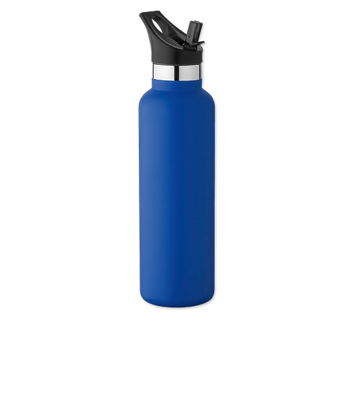 20 oz. Basecamp Mesa Tundra Water Bottle with Screw Top and Flip-Top Straw Lid in Blue