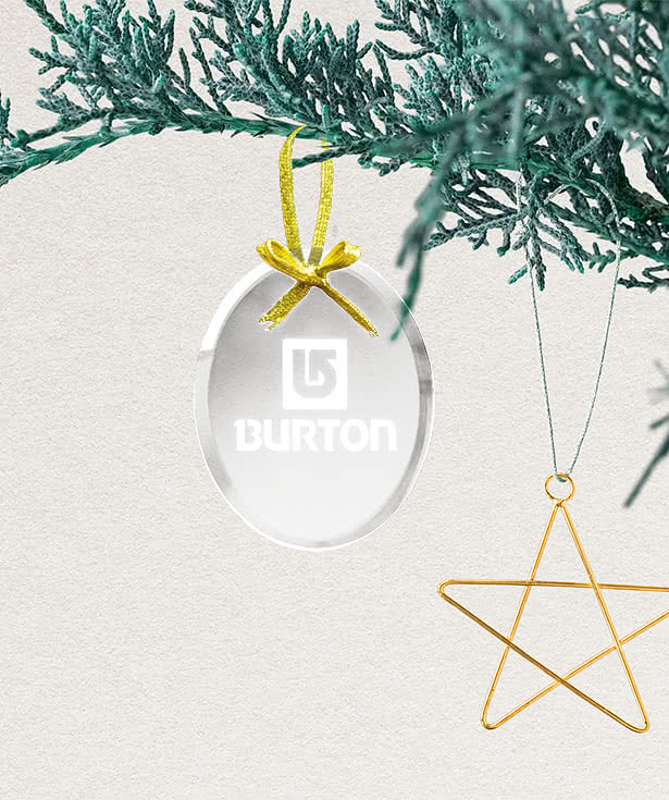 Laser Engraved Oval Glass Ornament