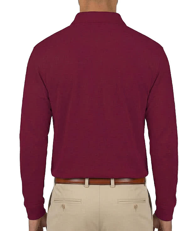 Blue Generation Soft Touch Long Sleeve Pique Polo - Printed