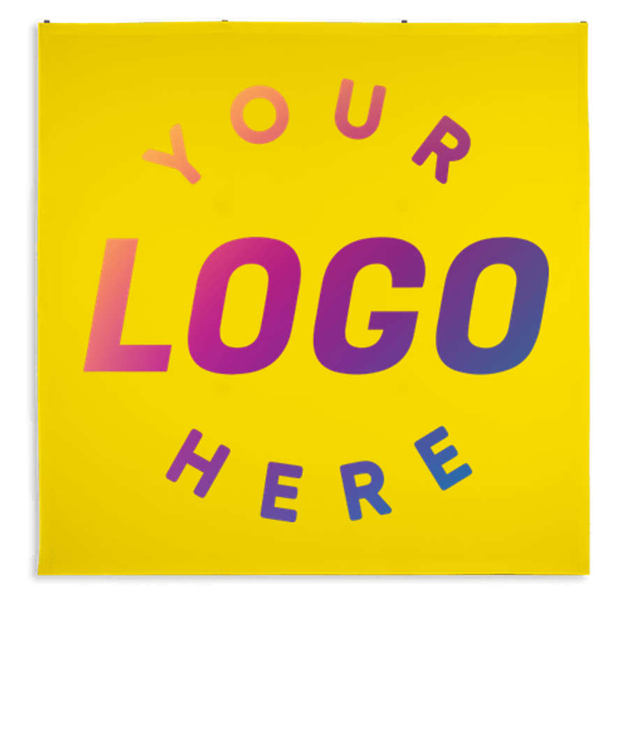 Full Color 90" x 89.5"' Straight Splash Portable Banner Display Kit in Yellow