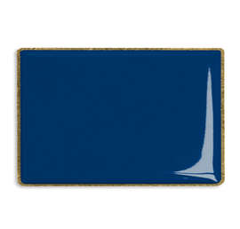 Rectangular Lapel Pin - Color: Navy / Brass