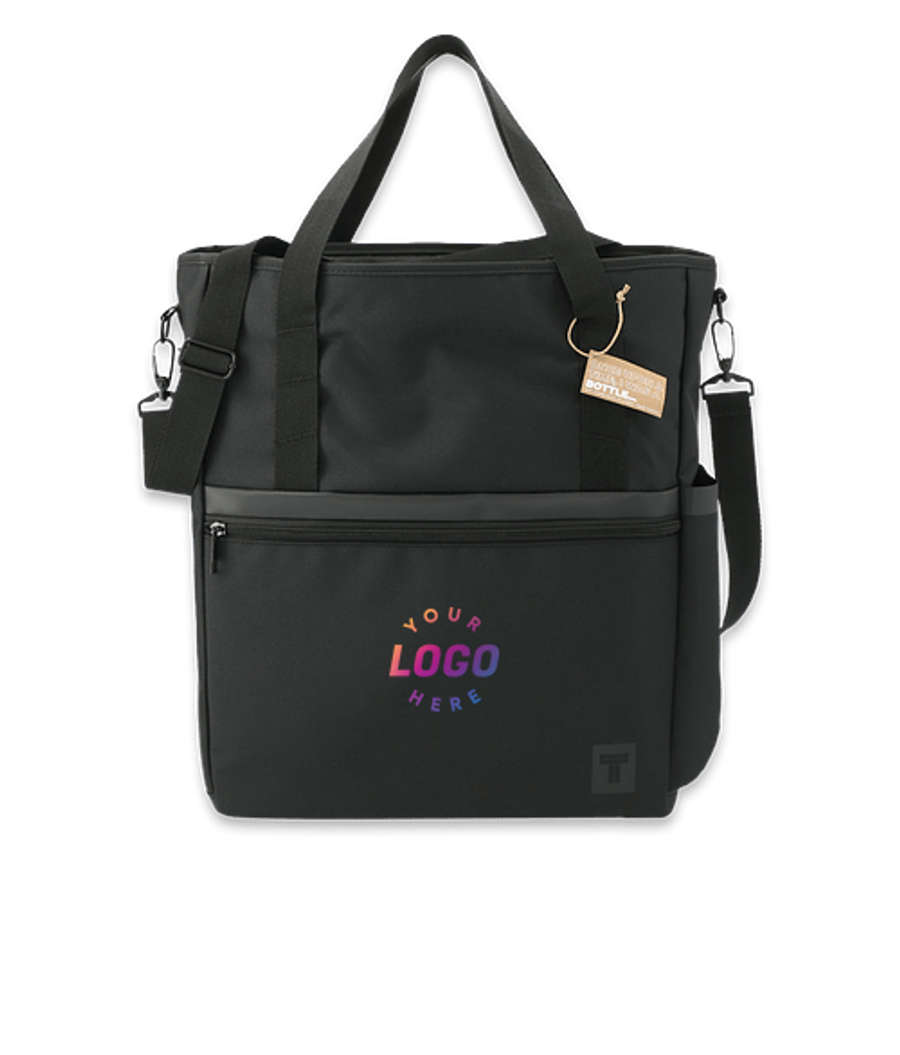 Tranzip Medium Recycled Poly Computer Tote Bag in Black