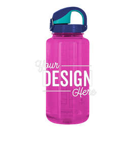 32 oz. Nalgene Tritan On-The-Fly Water Bottle - Color: Eggplant / Blue / Aqua