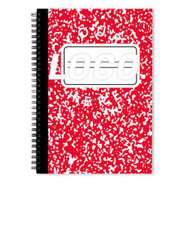 Composition JournalBooks ® Spiral Notebook - Color: Red