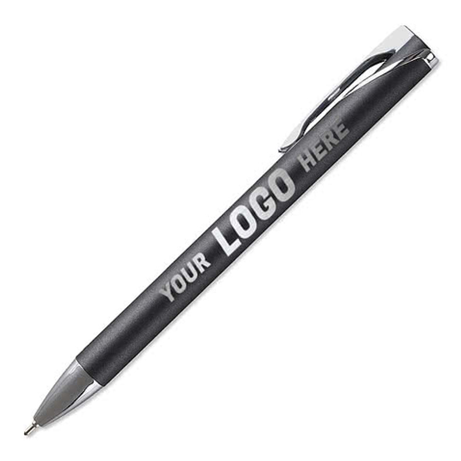 Laser Engraved Trekkie Comfort Ballpoint Pen (blue ink) in Gunmetal