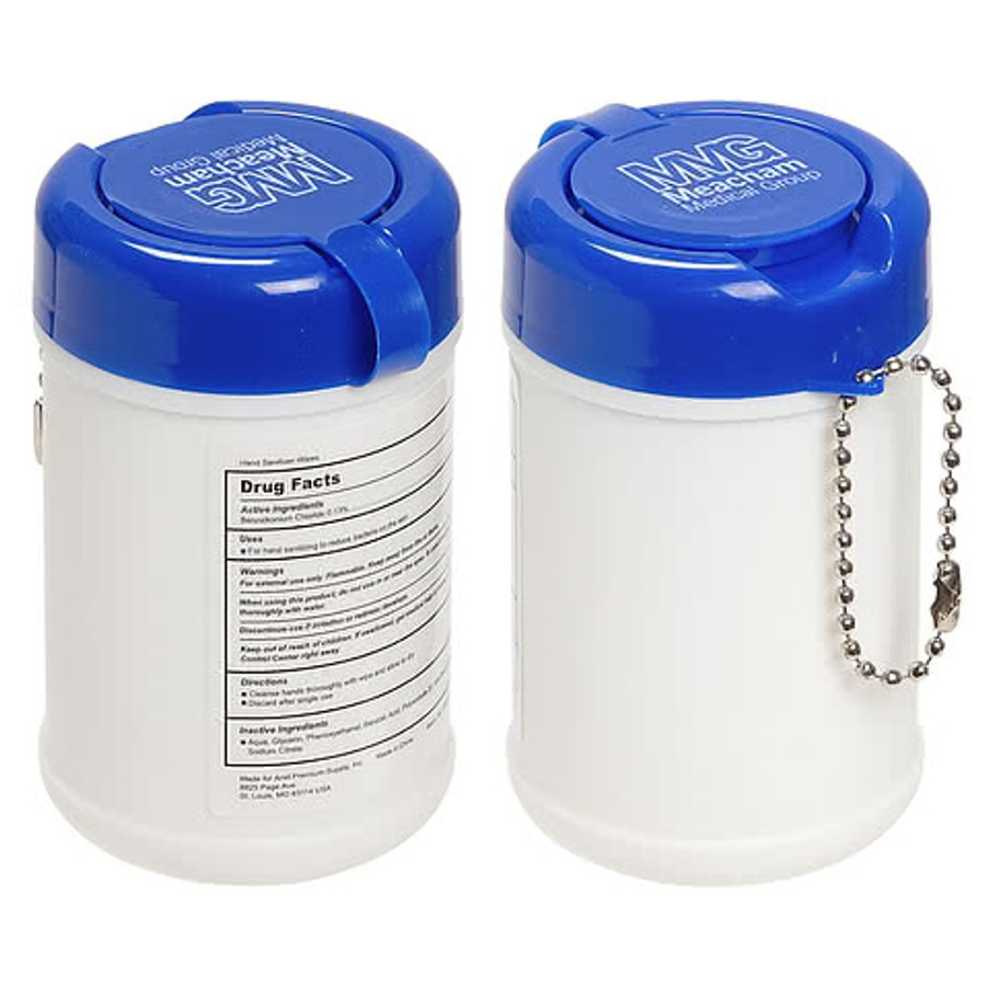 Travel Well Sanitizer Wipes in Blue