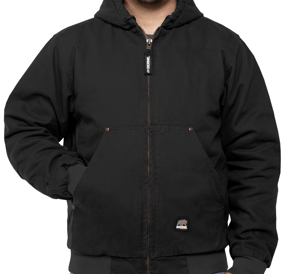 Berne Highland Washed Cotton Duck Hooded Jacket-default