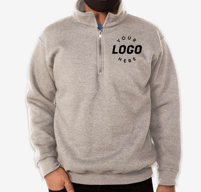 Bayside USA-Made Quarter-Zip Pullover Sweatshirt-default