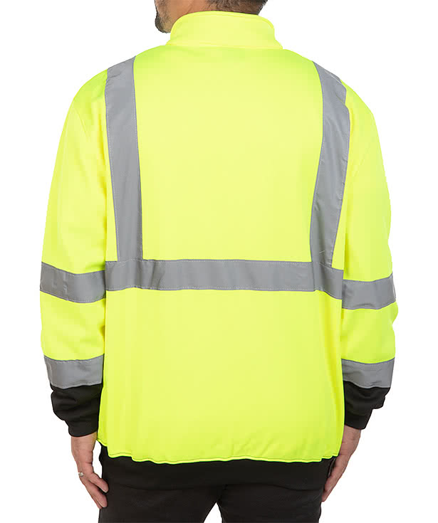 Charles River Class 3 Hi-Vis Safety Quarter Zip Sweatshirt