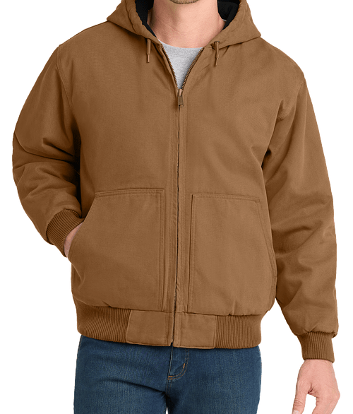 CornerStone Washed Duck Cloth Insulated Work Jacket in Duck Brown