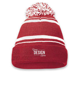 Holloway Homecoming Pom Pom Beanie - Color: Scarlet / White