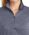 Sport-Tek Women's Tri-Blend Quarter Zip Performance Shirt