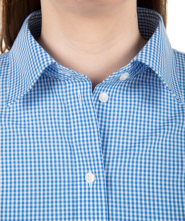 Devon & Jones Women's Crown Collection Gingham Dress Shirt - Embroidered