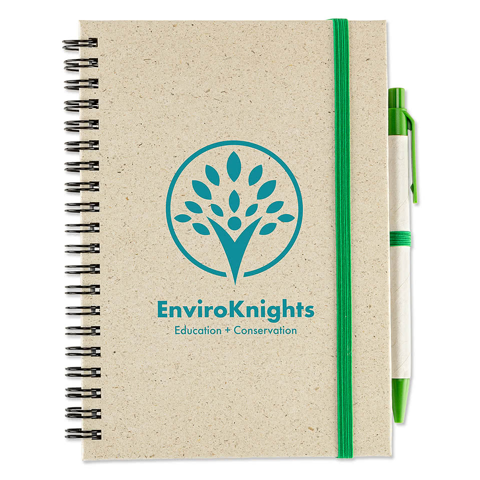 Prairie Fragrant Grass Recycled Spiral Notebook with Pen