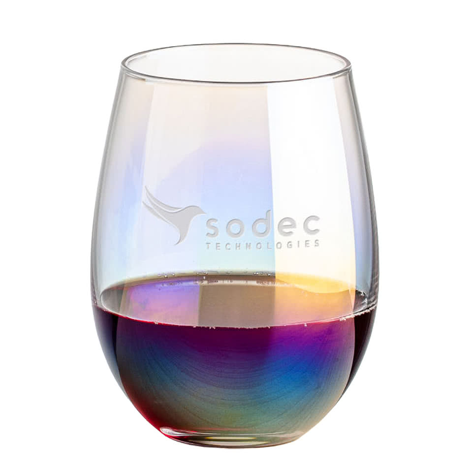 Laser Etched 19 oz. Miami Stemless Wine Glass