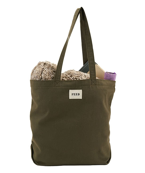 FEED Medium Organic Cotton Grocery Tote Bag