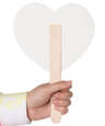 Full Color Heart Shaped Hand Fan