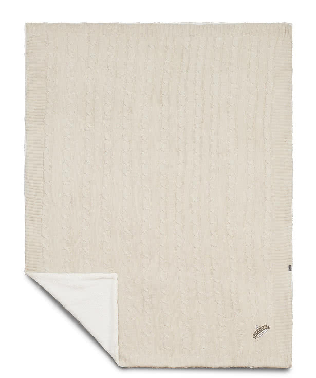 Field & Co. Cable Knit Sherpa Blanket