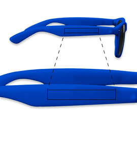 Rubberized Finish Fashion Sunglasses - Color: Reflex Blue