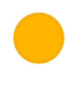 Full Color 3 in. Circle Vinyl Decal - Color: Athletic Gold