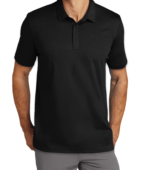 TravisMathew Oceanside Solid Performance Polo - Embroidered in Black
