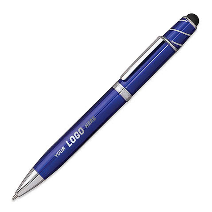 Laser Engraved Wizzard Executive Stylus Pen (black ink) in Black