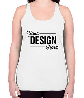 Bella + Canvas Women's Tri-Blend Racerback Tank - Color: Solid White Tri-Blend