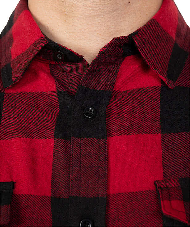 Burnside Plaid Flannel Long Sleeve Shirt 