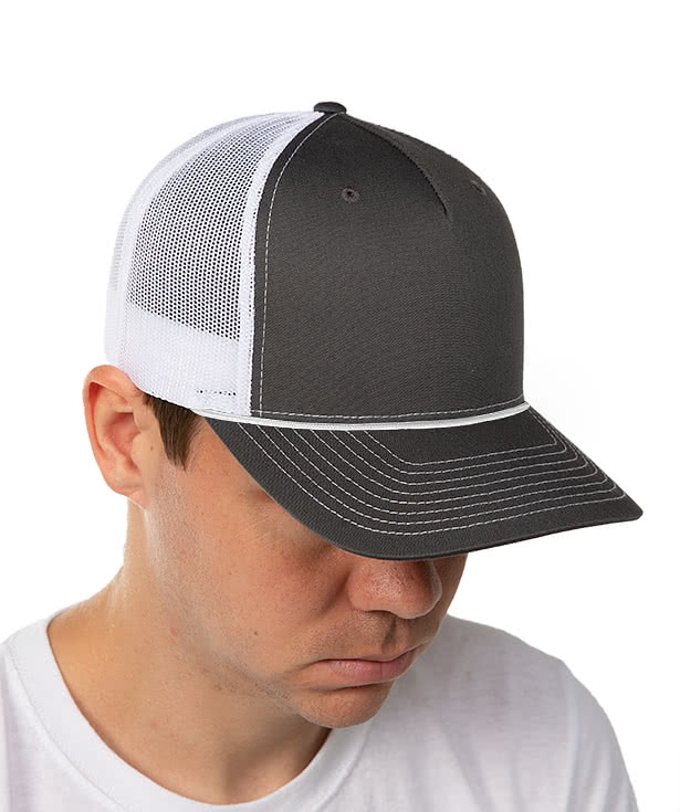 Richardson Five-Panel Rope Snapback Trucker Hat - Embroidered