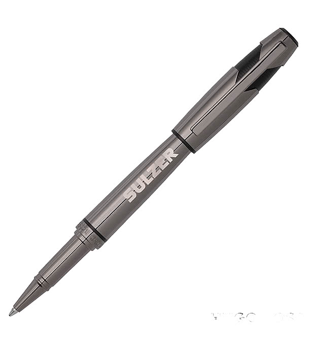 Hugo Boss Laser Engraved Chevron Rollerball Pen (black ink)