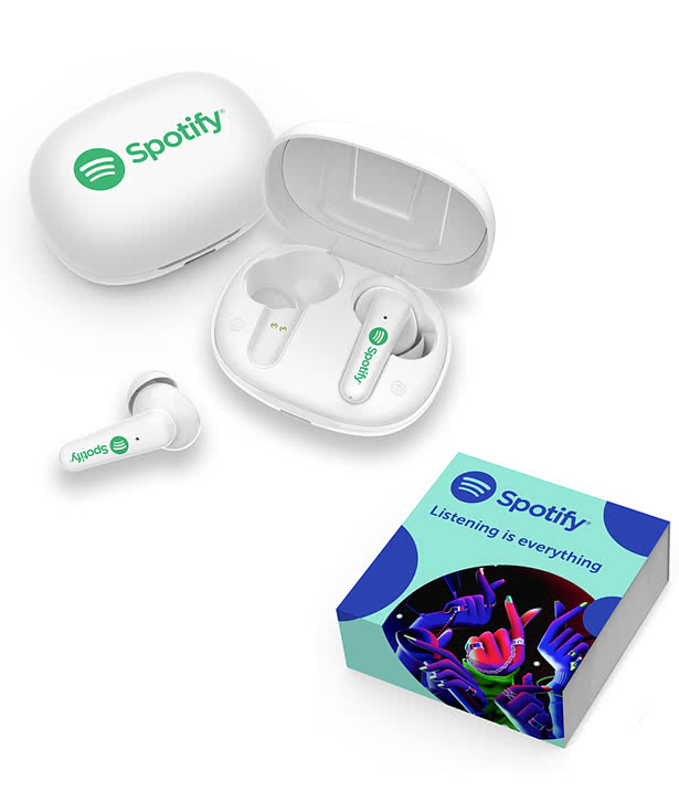 Full Color Powerstick UltraBuds Wireless Bluetooth Earbuds with Charging Case