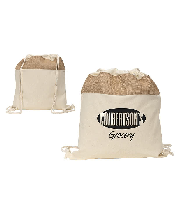 Savanna Jute & Recycled Cotton Drawstring Bag
