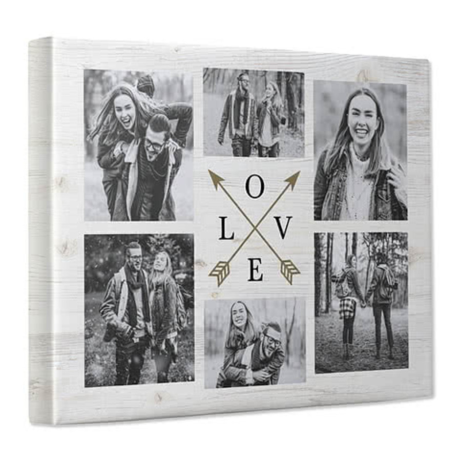 Full Color 20" x 24" Gallery Wrapped Canvas Print in White