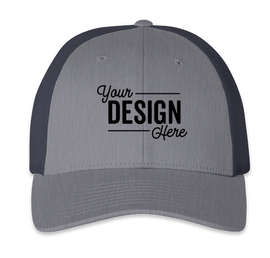 Richardson Stretch Fit Trucker Hat - Color: Heather Gray / Navy