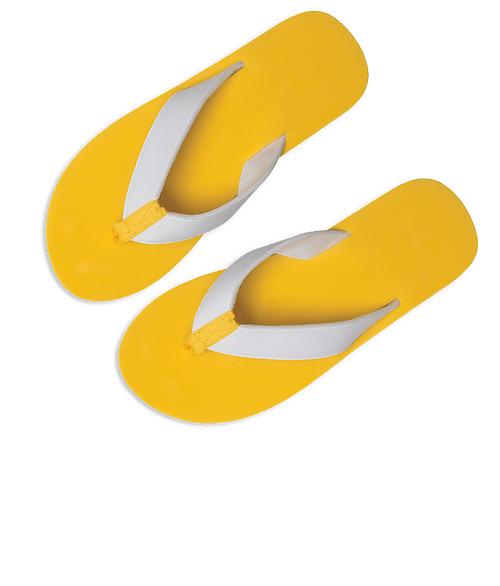 Deluxe Adult Flip Flops in Yellow