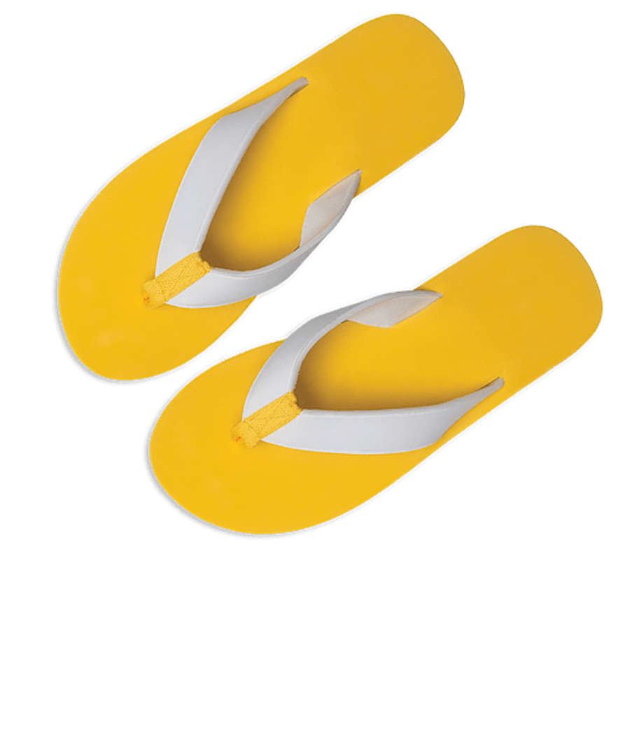 Deluxe Adult Flip Flops in Yellow