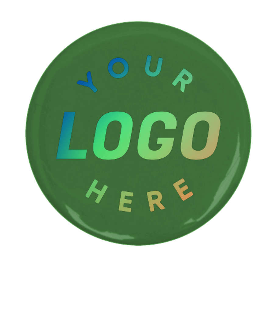 3" Round Button in Kelly Green