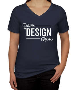Canada - Bella + Canvas Women's V-Neck T-shirt - Color: Navy
