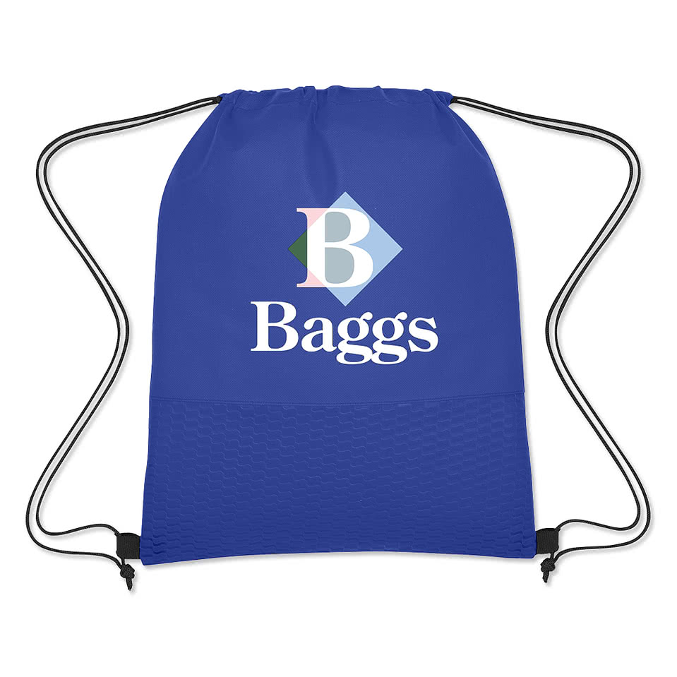 Full Color Wave Non-Woven Drawstring Bag