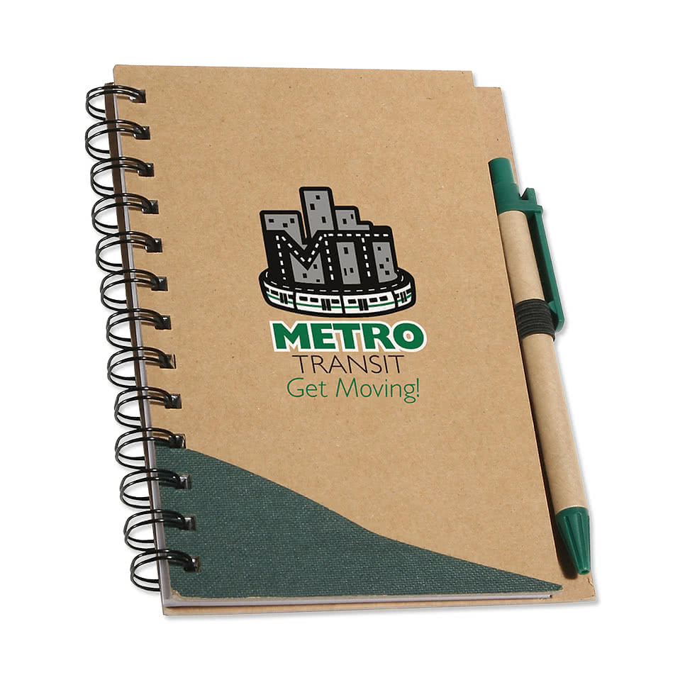 Recycle Write Spiral Notebook with Pen
