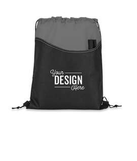 Rivers Non-Woven Drawstring Bag - Color: Gray