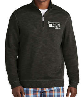 Tommy Bahama Tobago Bay Slub Half Zip Sweatshirt - Color: Black