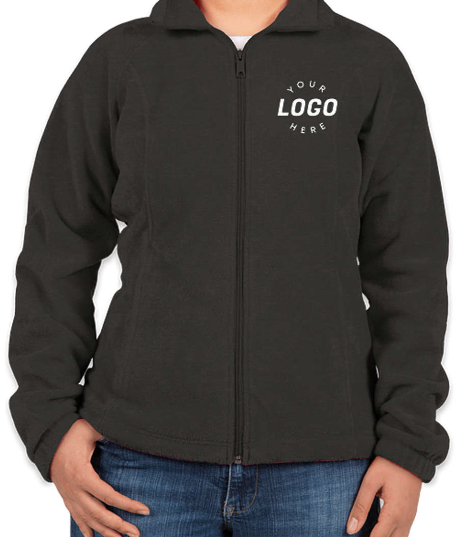 Columbia Women's Benton Springs Fleece Full Zip Jacket - Printed in Charcoal Heather