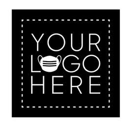 Customized Full Color 12" Square Floor Decal - Color: Black
