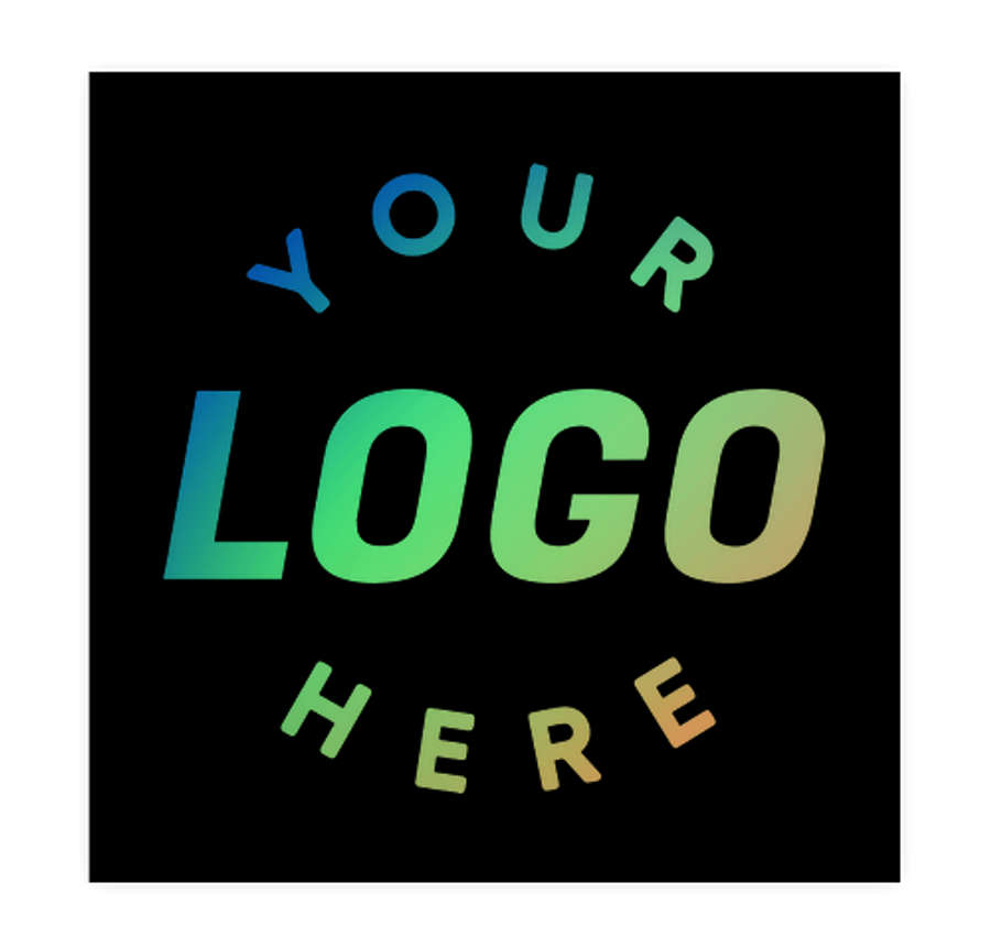 Customized Full Color 12" Square Floor Decal in Black