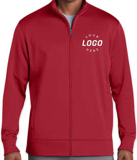 Sport-Tek Sport-Wick Tech Fleece Full Zip Jacket - Color: Deep Red