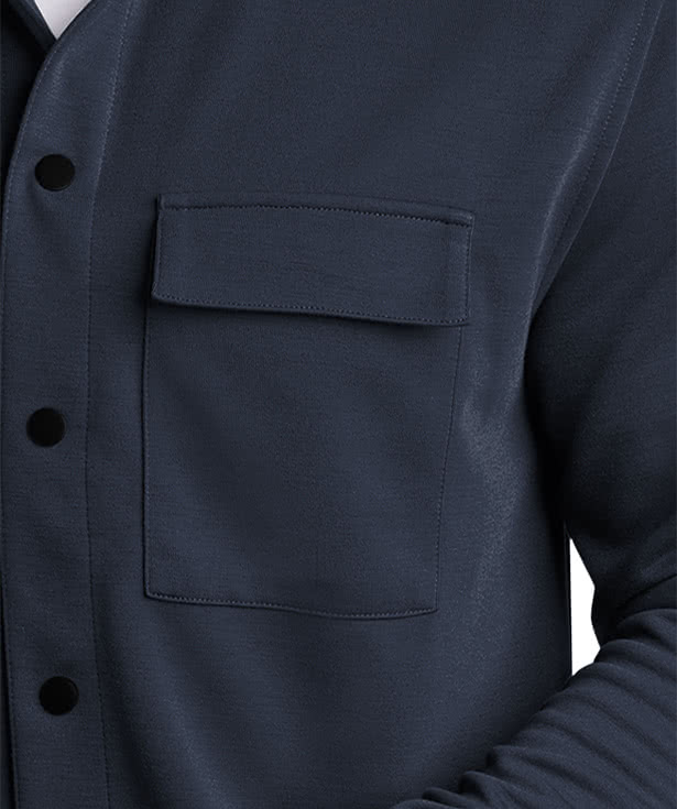 Mercer+Mettle Double Knit Snap Front Shirt Jacket
